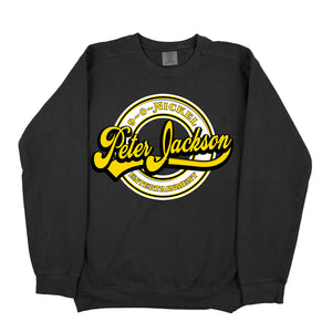 Black Crewneck - Yellow Peter Jackson Logo