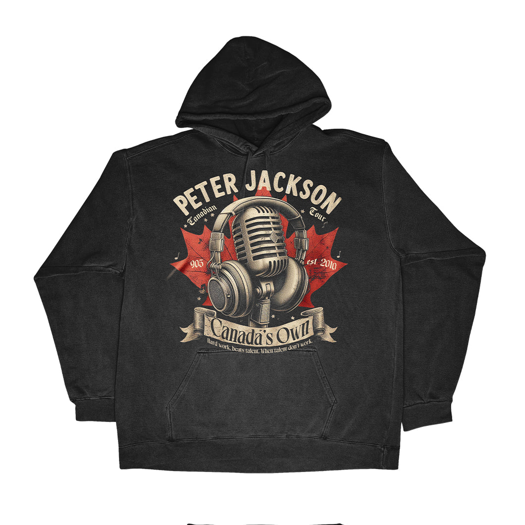 Black Hooded Sweatshirt - Vintage Peter Jackson 