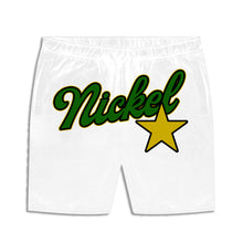 Load image into Gallery viewer, White - Hooded Sweatshirt &amp; Short Set - Green 9-0-Nickel Logo
