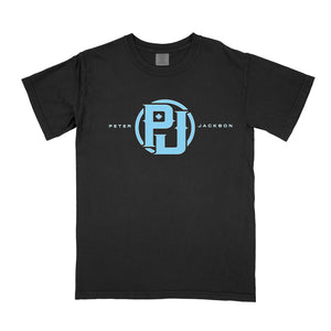 Black T-Shirt - Baby Blue Peter Jackson Logo