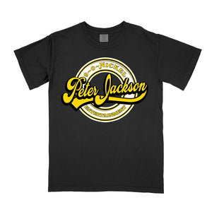 Black T-Shirt - Yellow Peter Jackson Logo