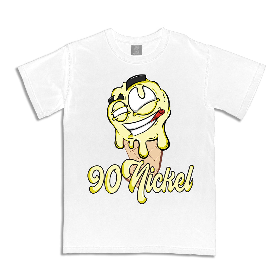 White T-Shirt - 9-0-Nickel Ice Cream Logo